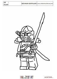 lego-ninja boyama sayfaları